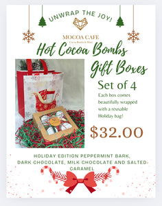 Set of 4 Holiday Edition Large Hot Chocolate Bombs