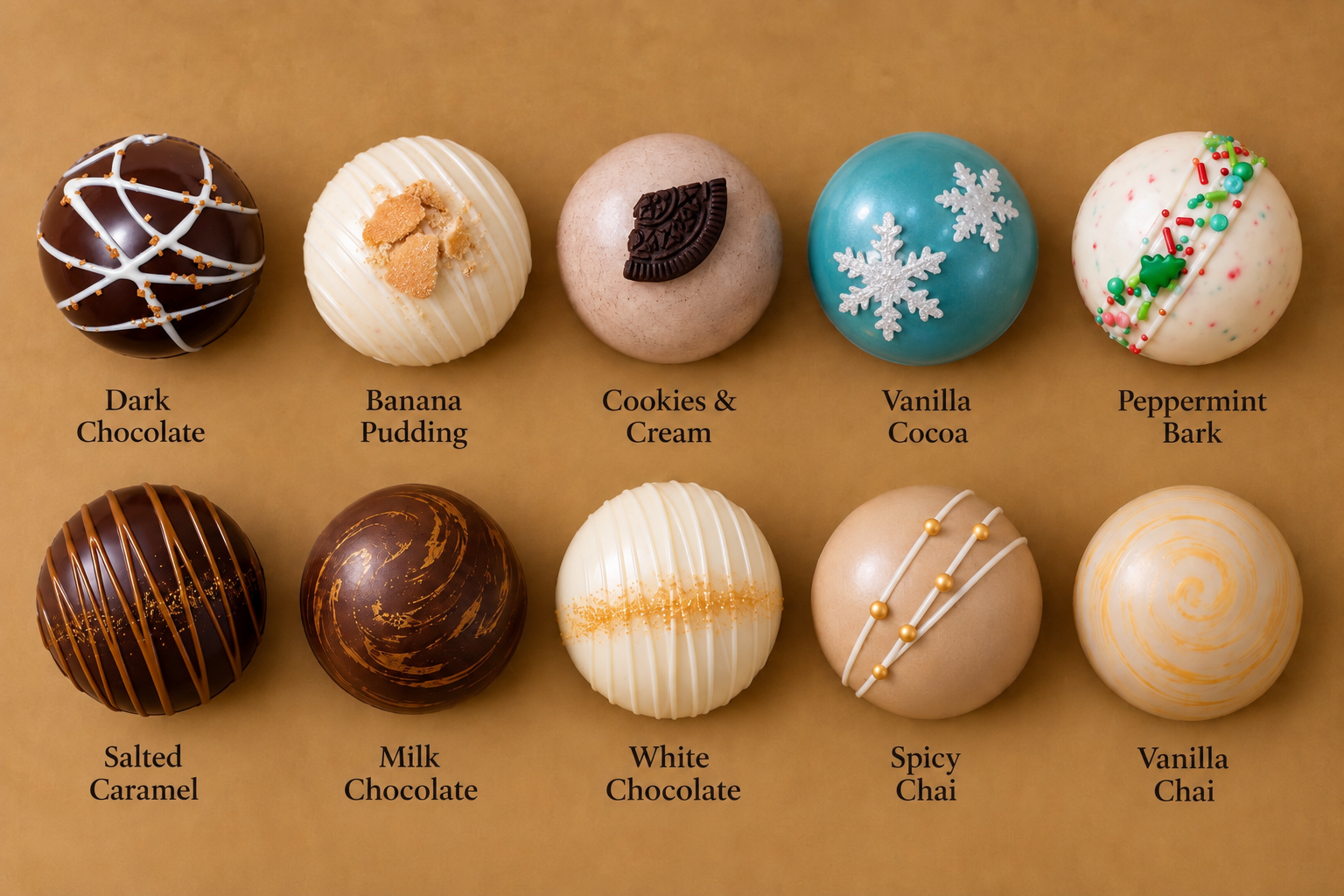 Set of 4 Large Gourmet Hot Chocolate Bombs – Mocoa Cafe